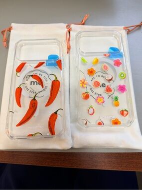 Kaseme Clear Phone Case with Red Chili Pepper Design